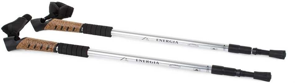 Teleskopinė nordic walking lazda su kamštine rankena, 65-135 cm