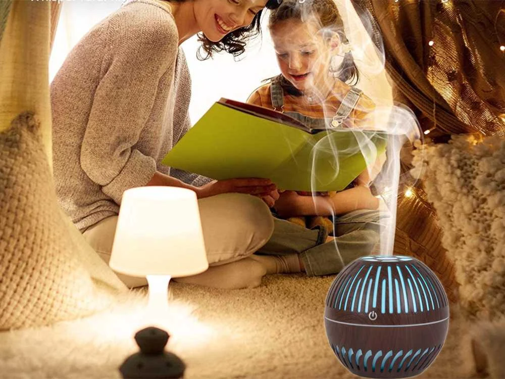 Oro drėkintuvas su aromaterapijos funkcija, 300ml, LED apšvietimas