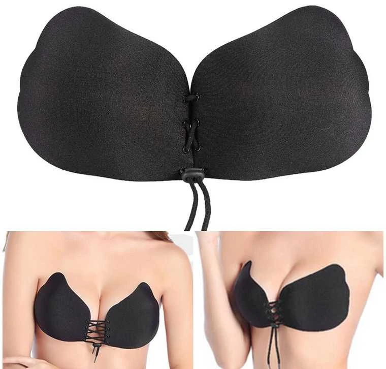 Savaime limpanti liemenėlė su push-up efektu, juoda, dydis A