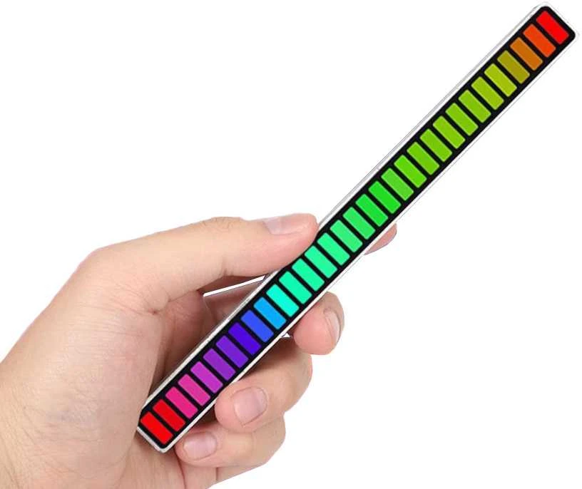 Pakabinamas šviestuvas RGB LED garsų reaguojanti neoninė juosta su baterija