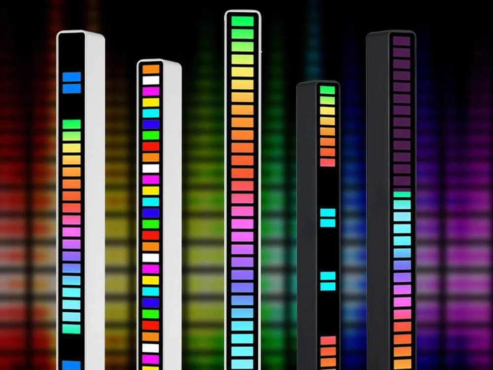 Pakabinamas šviestuvas RGB LED garsų reaguojanti neoninė juosta su baterija