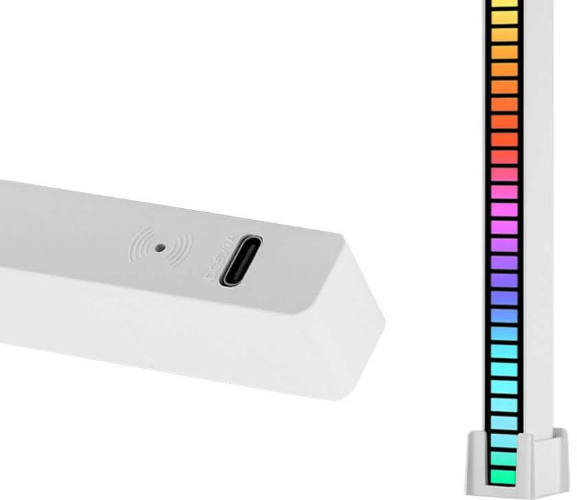 Pakabinamas šviestuvas RGB LED garsų reaguojanti neoninė juosta su baterija