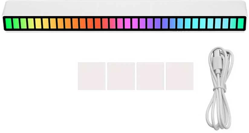 Pakabinamas šviestuvas RGB LED garsų reaguojanti neoninė juosta su baterija
