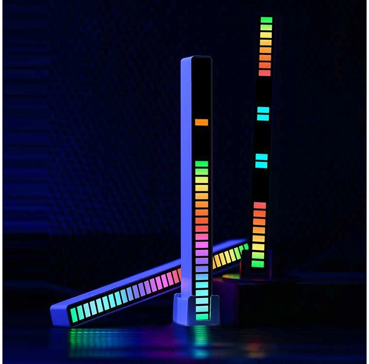 Pakabinamas šviestuvas RGB LED garsų reaguojanti neoninė juosta su baterija