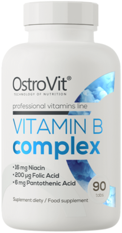 OstroVit B grupės vitaminų kompleksas 90 kapsulių
