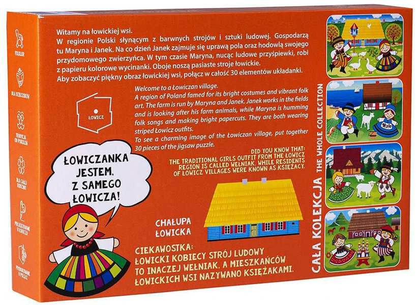 Łowicz folkstar 30 elementų dėlionės kaimas