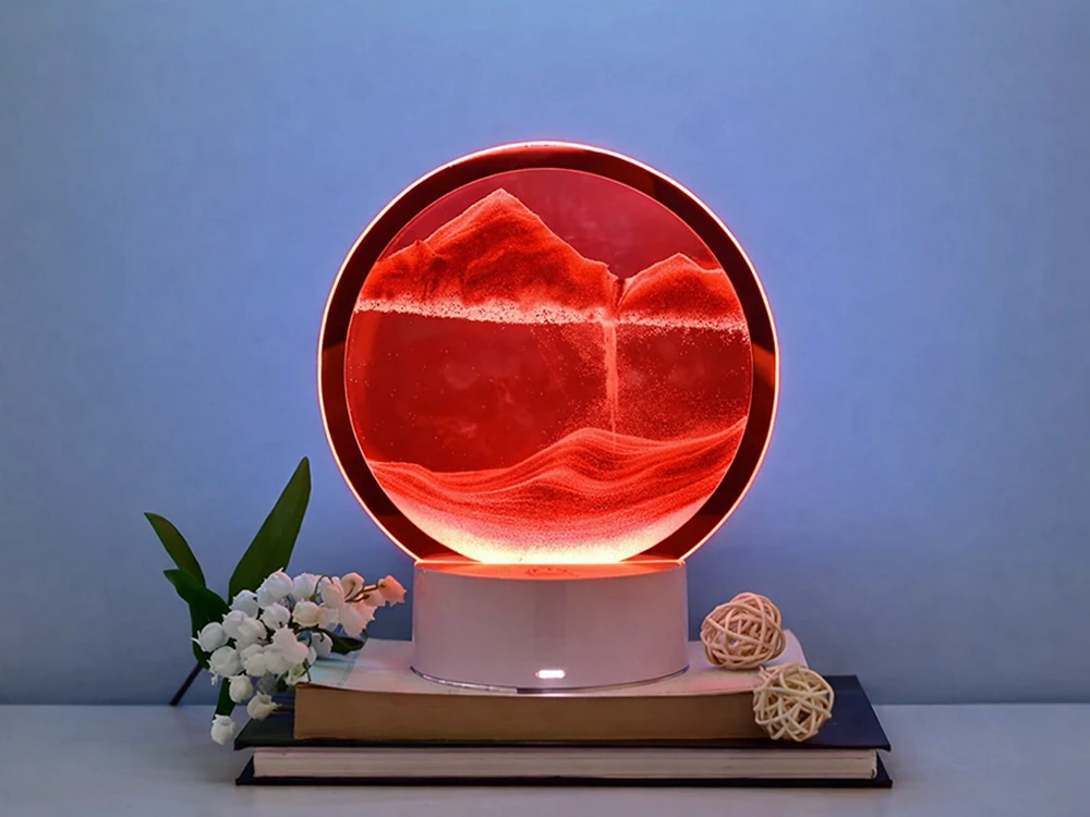 Pakabinamas šviestuvas 3D Smėlio Lempa, Dinaminiais Efektais, USB LED RGB