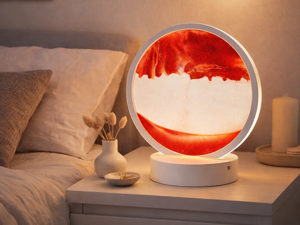 Pakabinamas šviestuvas 3D Smėlio Lempa, Dinaminiais Efektais, USB LED RGB