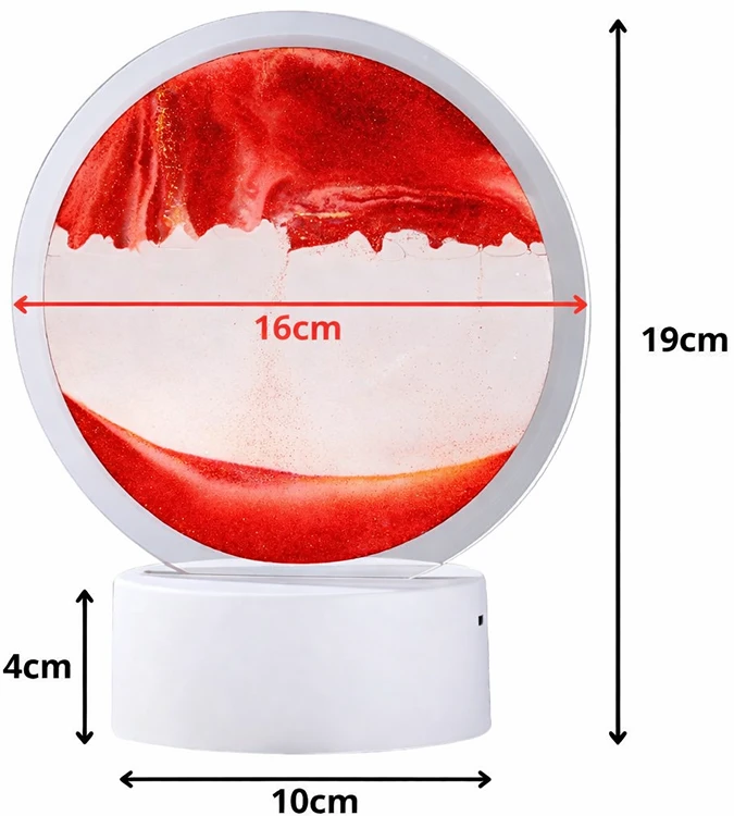 Pakabinamas šviestuvas 3D Smėlio Lempa, Dinaminiais Efektais, USB LED RGB