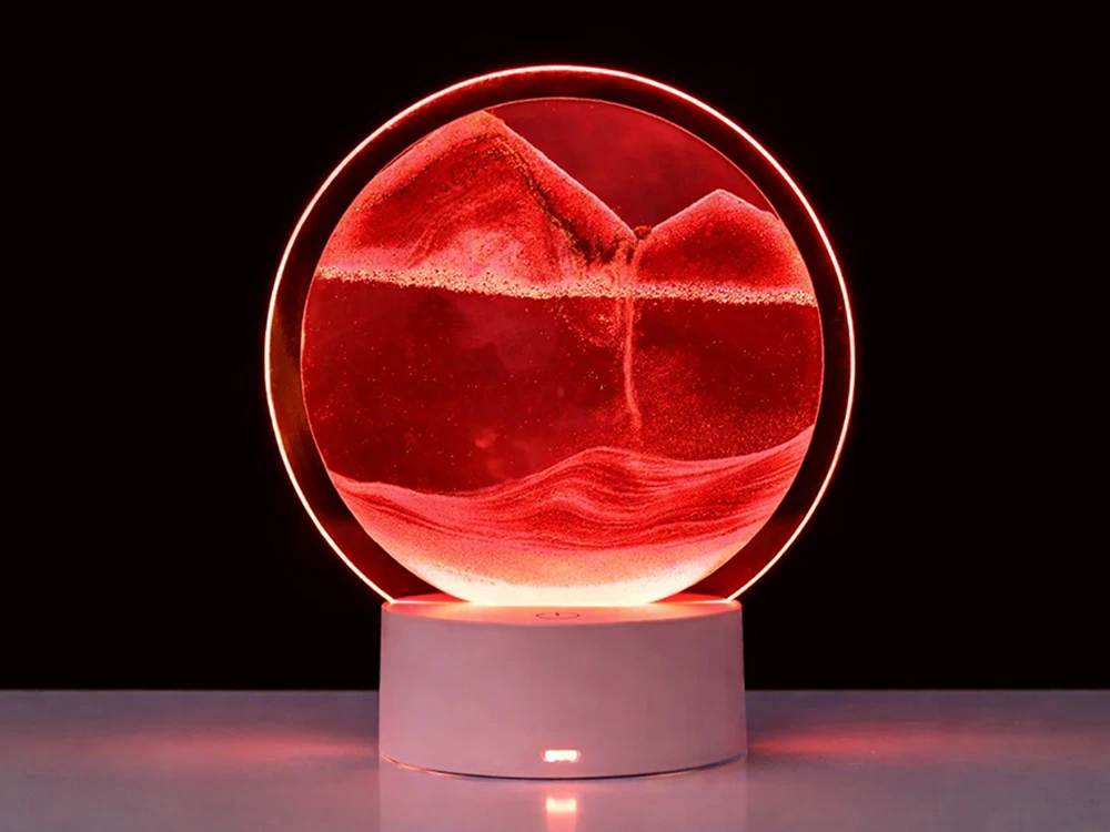 Pakabinamas šviestuvas 3D Smėlio Lempa, Dinaminiais Efektais, USB LED RGB