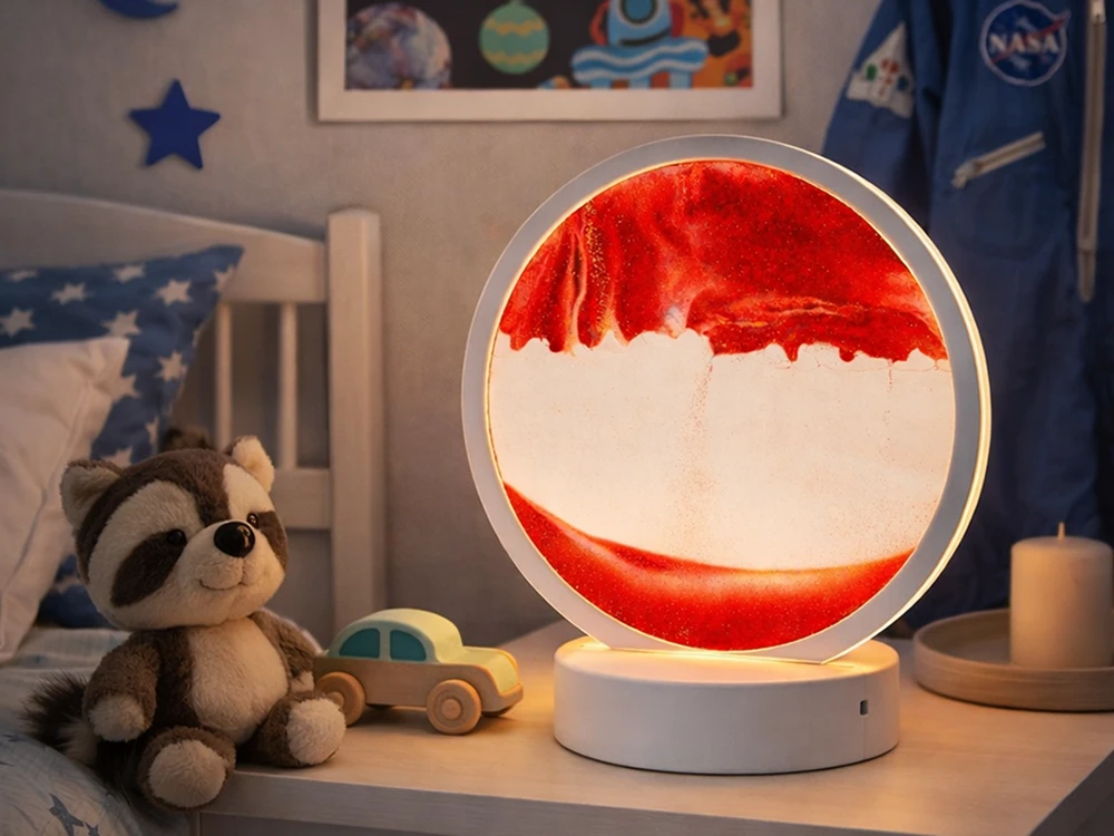 Pakabinamas šviestuvas 3D Smėlio Lempa, Dinaminiais Efektais, USB LED RGB