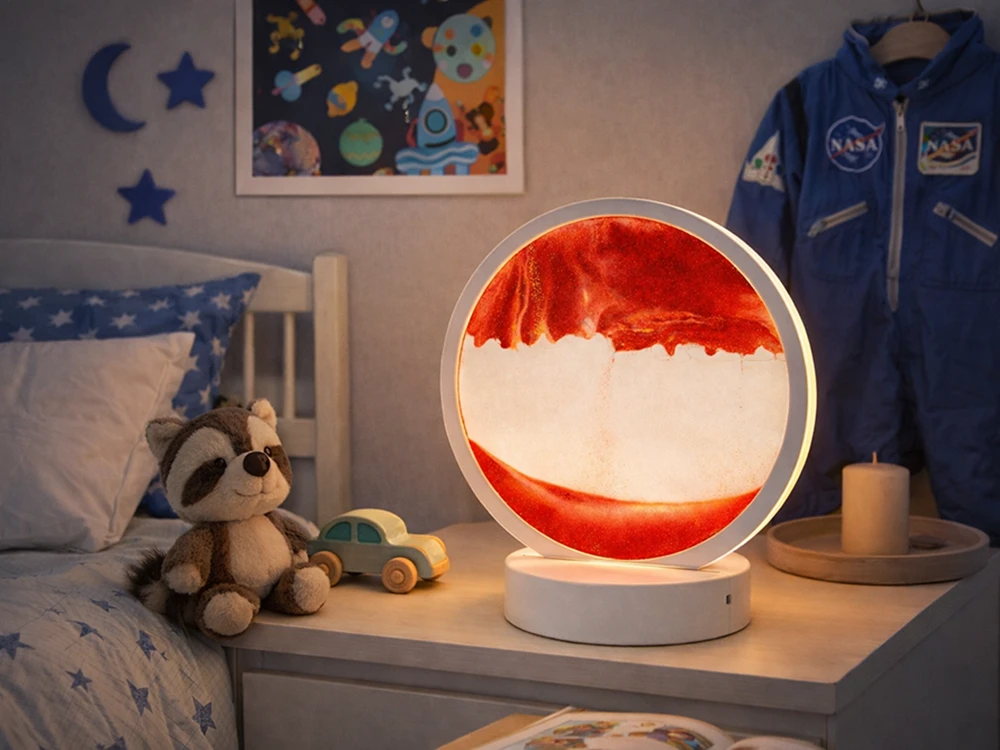 Pakabinamas šviestuvas 3D Smėlio Lempa, Dinaminiais Efektais, USB LED RGB
