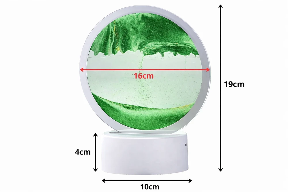 Pakabinamas šviestuvas 3D Smėlio Lempa – Dinaminis Dekoratyvinis Stalo Šviesos Šaltinis su USB LED RGB