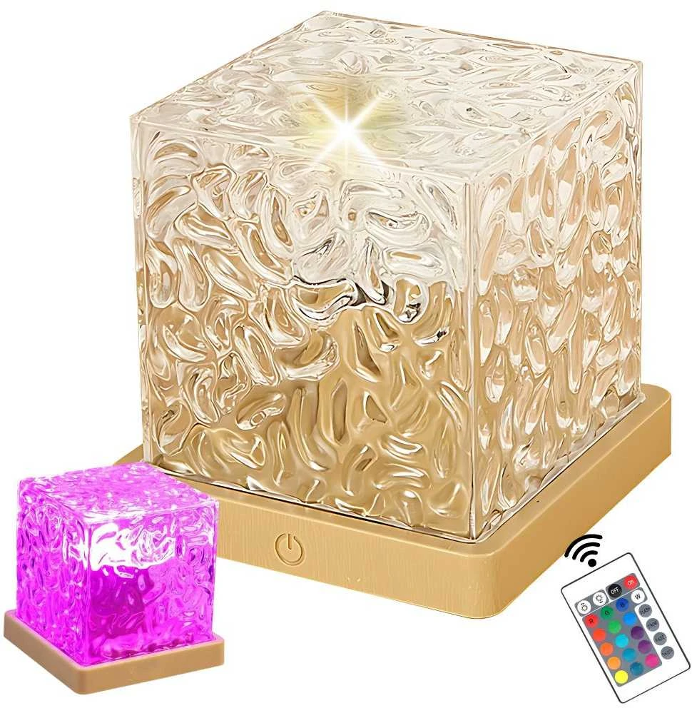 Dekoratyvinė RGB lempa su nuotoliniu valdymu, 12x11x11 cm