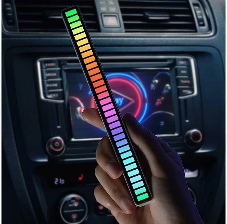 Pakabinamas šviestuvas RGB LED Juostos su Garsiniu Atsaku - 18 Modo Multicolor