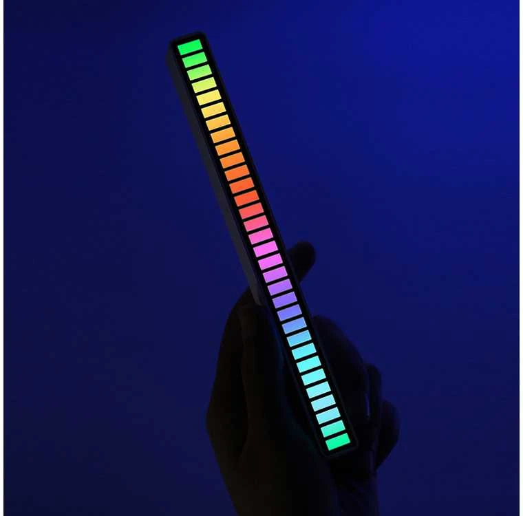 Pakabinamas šviestuvas RGB LED Juostos su Garsiniu Atsaku - 18 Modo Multicolor