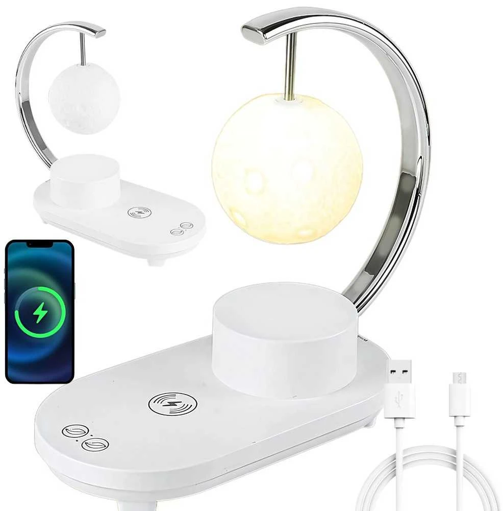 Pakabinamas šviestuvas LED naktinė lempa su belaidžiu įkrovikliu 10W