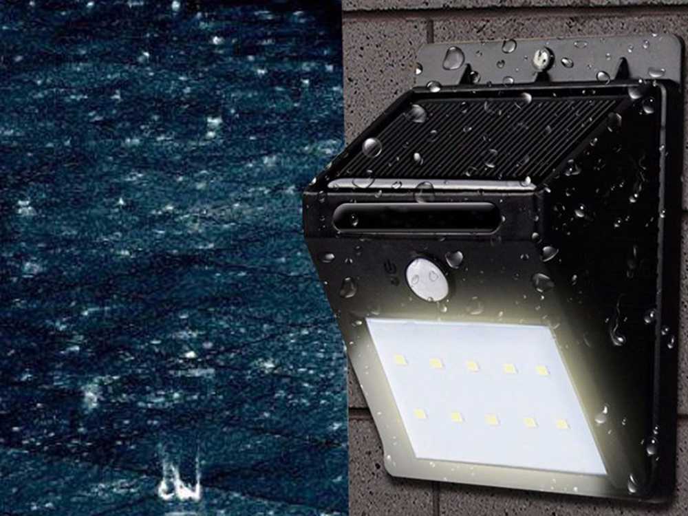 Saulės šviestuvas su judesio ir prieblandos jutikliu, 20 LED