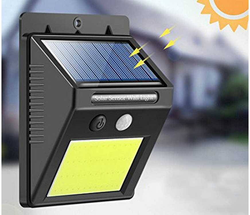 Saulės šviestuvas su 48 LED ir judesio jutikliu