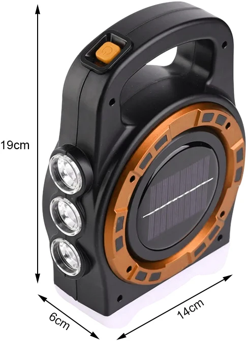 Nešiojama saulės įkraunama LED lempa HB-6678C
