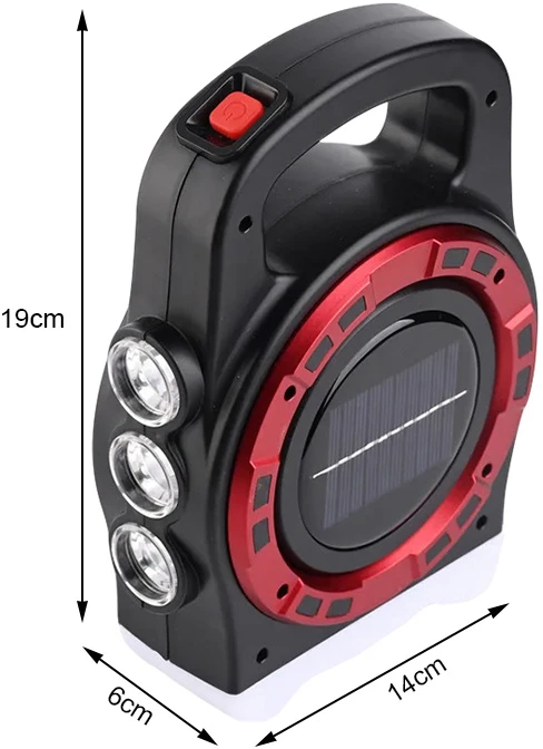 Nešiojama saulės lempa su LED ir akumuliatoriumi HB-6678C