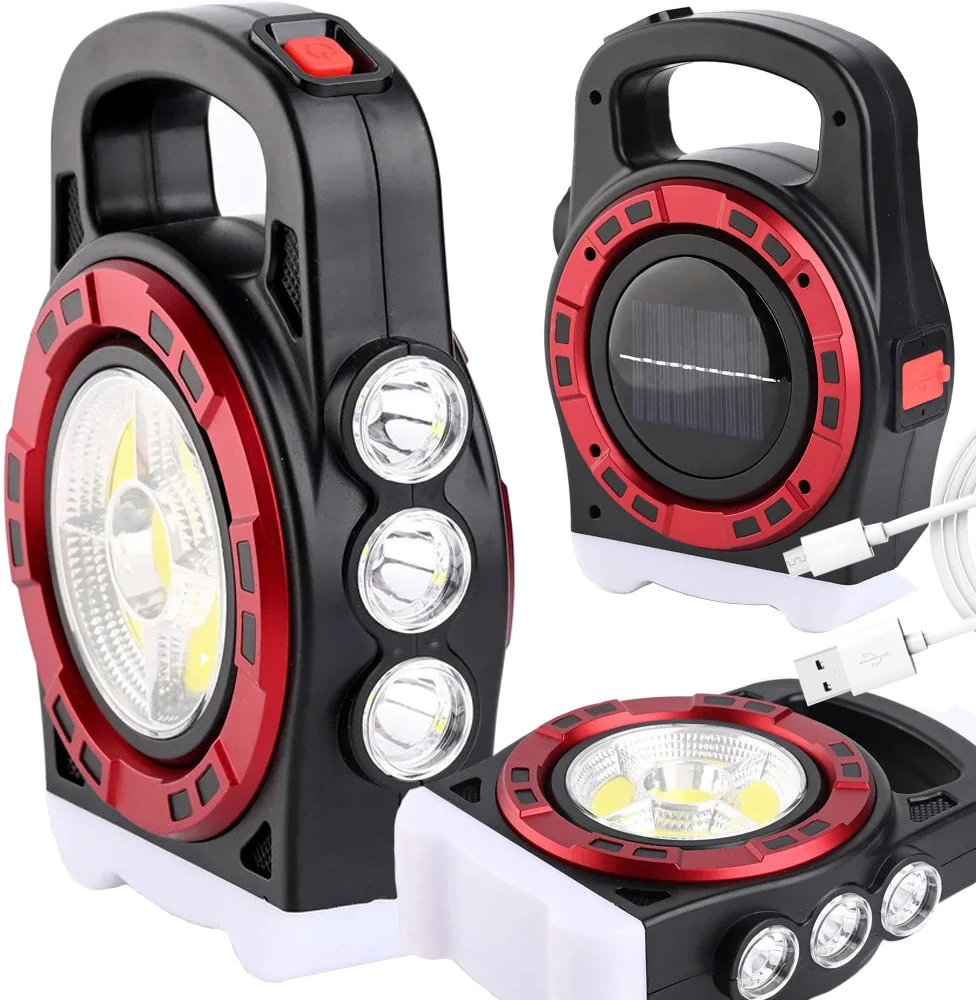 Nešiojama saulės lempa su LED ir akumuliatoriumi HB-6678C