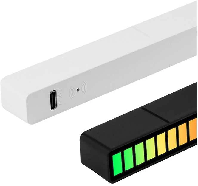 Pakabinamas šviestuvas USB LED Neon Juosta RGB su Garsų Reakcija, Akumuliatorinė
