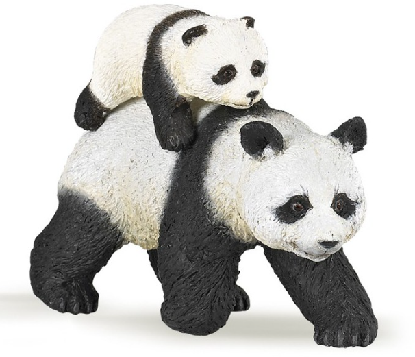 Papo figūrėlė Panda su jaunikliu