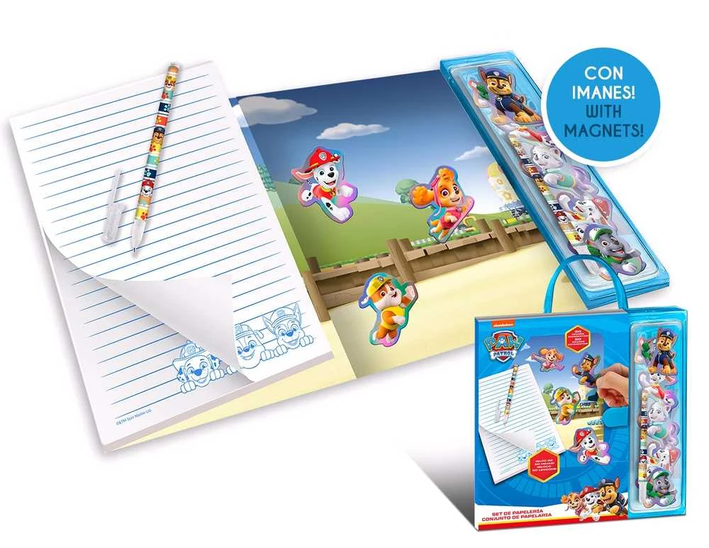 Kids Euroswan - Akcesoria licencyjne PAW Patrol rašymo rinkinys su pieštuku ir magnetais