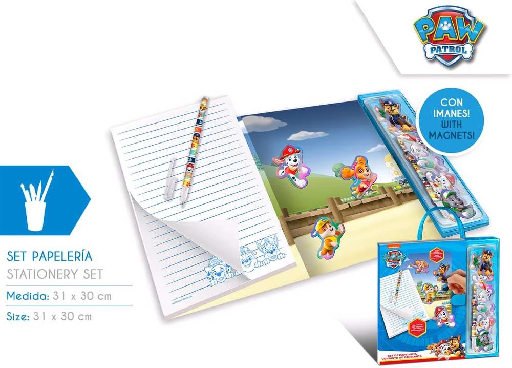 Kids Euroswan - Akcesoria licencyjne PAW Patrol rašymo rinkinys su pieštuku ir magnetais