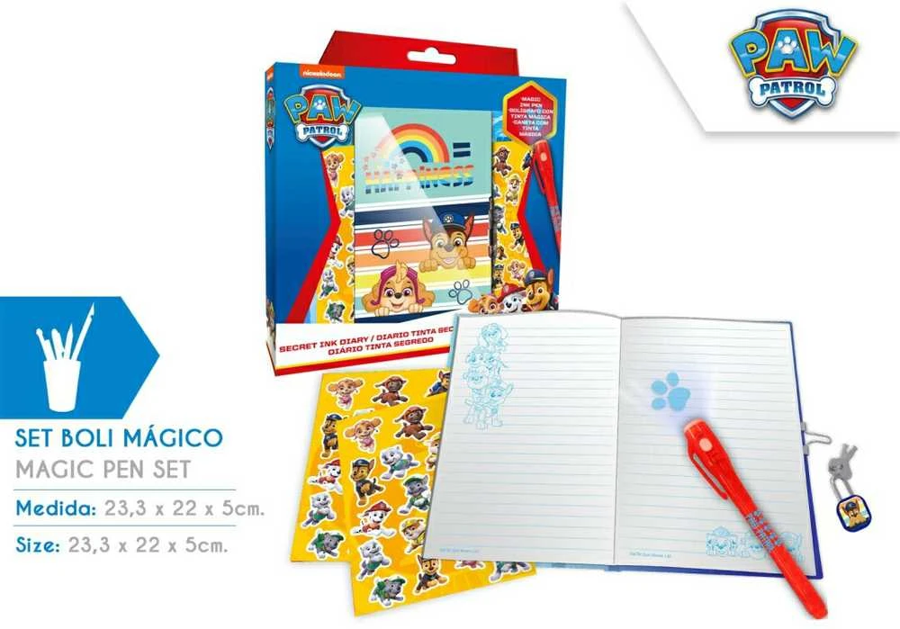 Kids Licensing Paw Patrol stebuklingo rašiklio dienoraštis