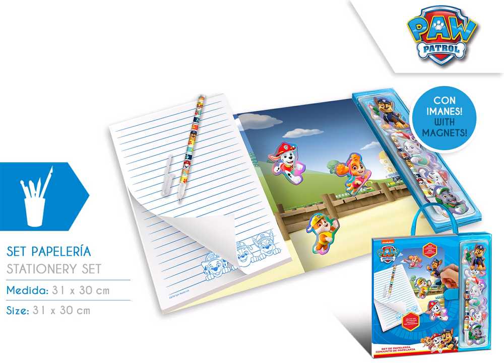 Euroswan PAW Patrol rašymo rinkinys su pieštuku ir magnetais
