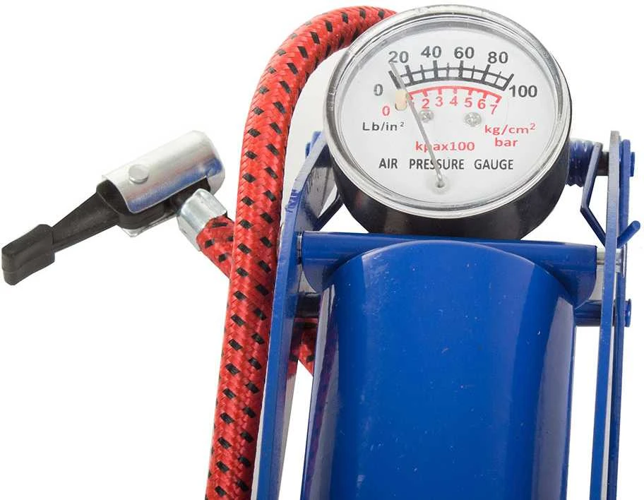 Automobilinė ir dviračių kojinė pompa su manometru