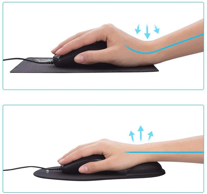 Fusion Accessories Ergonomiška gelinė pelės kilimėlis su riešo atrama