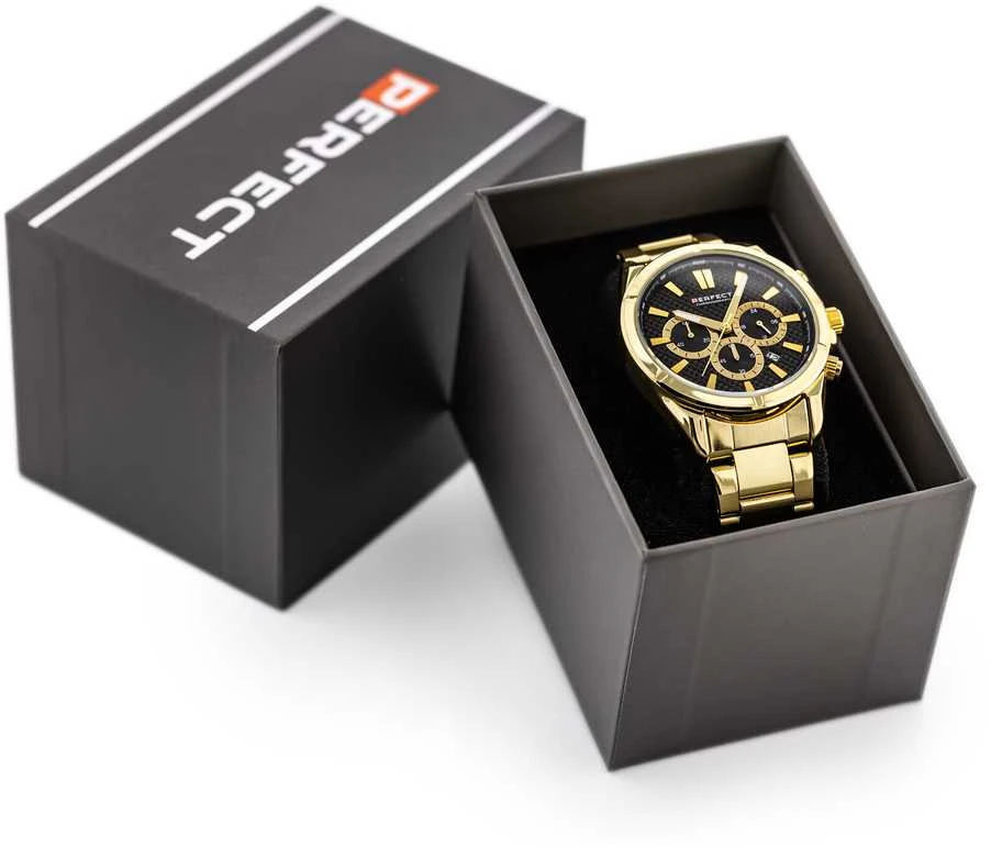 Perfect TOBULAS VYRIŠKAS LAIKRODIS M501CH-06 - CHRONOGRAFAS (zp381b) + DĖŽUTĖ
