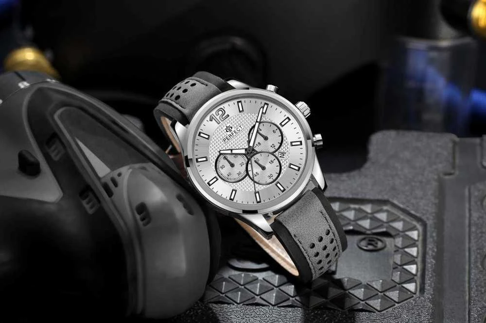 Laikrodis vyrams PERFECT CH01L - CHRONOGRAF (zp354f) + dėžutė