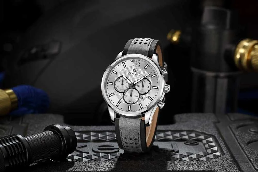 Laikrodis vyrams PERFECT CH01L - CHRONOGRAF (zp354f) + dėžutė