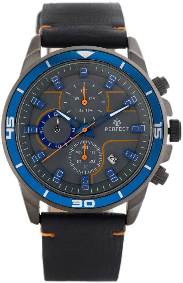 Laikrodis vyrams PERFECT CH02L - CHRONOGRAF (zp351j) + dėžutė