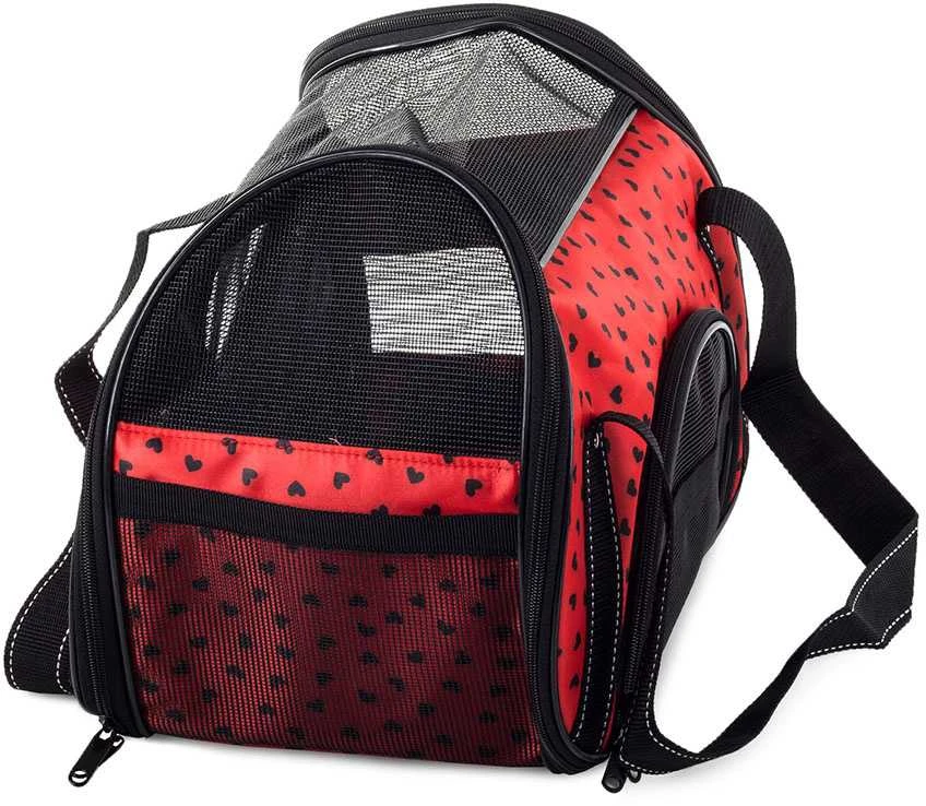Gyvūnų transportavimo krepšys 41x23x27 cm raudonas