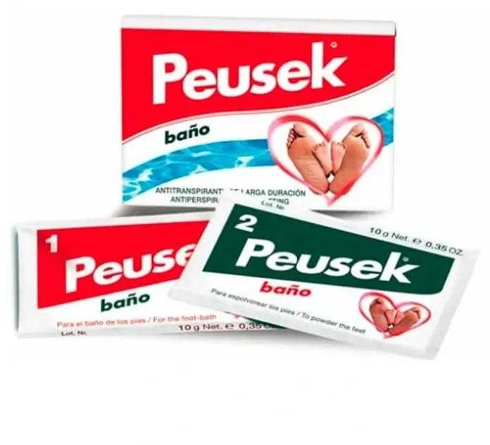 Peusek Antiperspirantinė pėdų vonelė 2 paketėliai, 20g