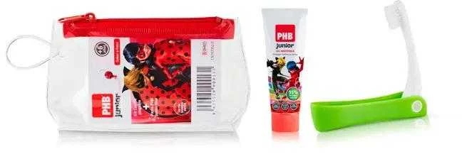 "Phb Junior" kelioninis dantų šepetėlis + dantų pasta su geliu 15ml