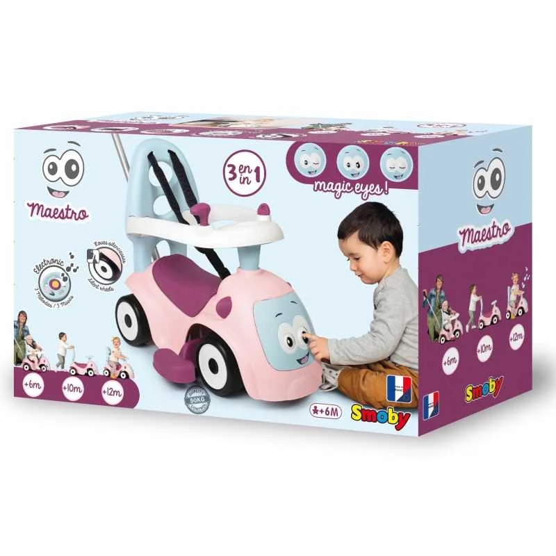 SMOBY Vaikiškas važinėjimas 4in1 Maestro Rožinis