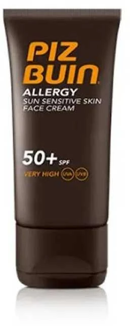 Saulei jautrios odos veido kremas Piz Buin Allergy SPF50, 50 ml