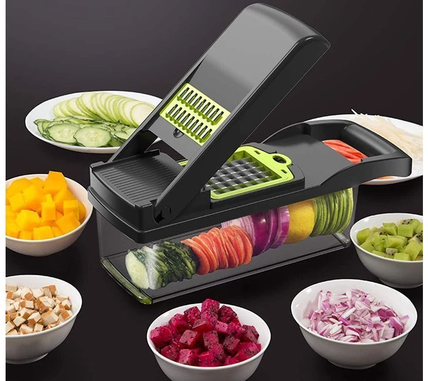 Daržovių ir vaisių pjaustyklė su 6 peiliais