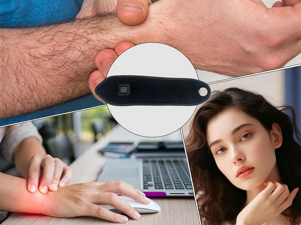 Šildantis riešo įtvaras su USB-C, 3 šilumos lygiai