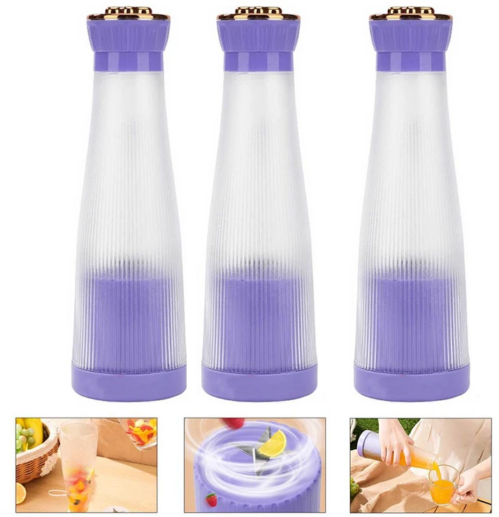 Nešiojamas USB belaidis trintuvas kokteiliams 400ml, violetinis