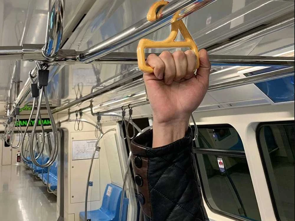 Plastikinė rankena, be kontakto turėklas, higieninis