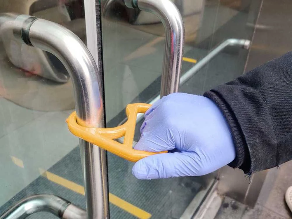 Plastikinė rankena, be kontakto turėklas, higieninis