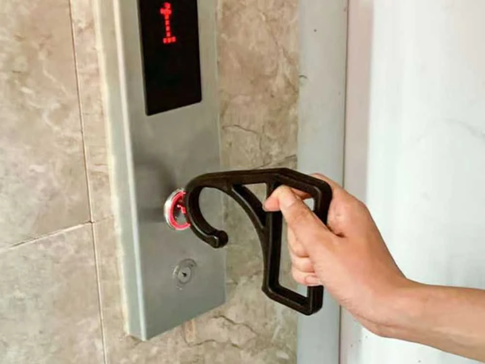 Plastikinė rankena, be kontakto turėklas, higieninis