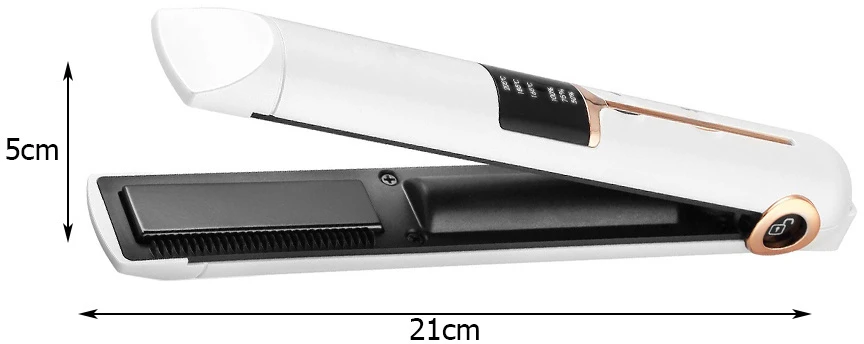 Plaukų tiesintuvas su LCD ekranu, 18W, 21cm